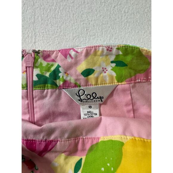 Vtg Lilly Pulitzer Patchwork Skirt 10 M Heart Pocket Tropical - Picture 4 of 8